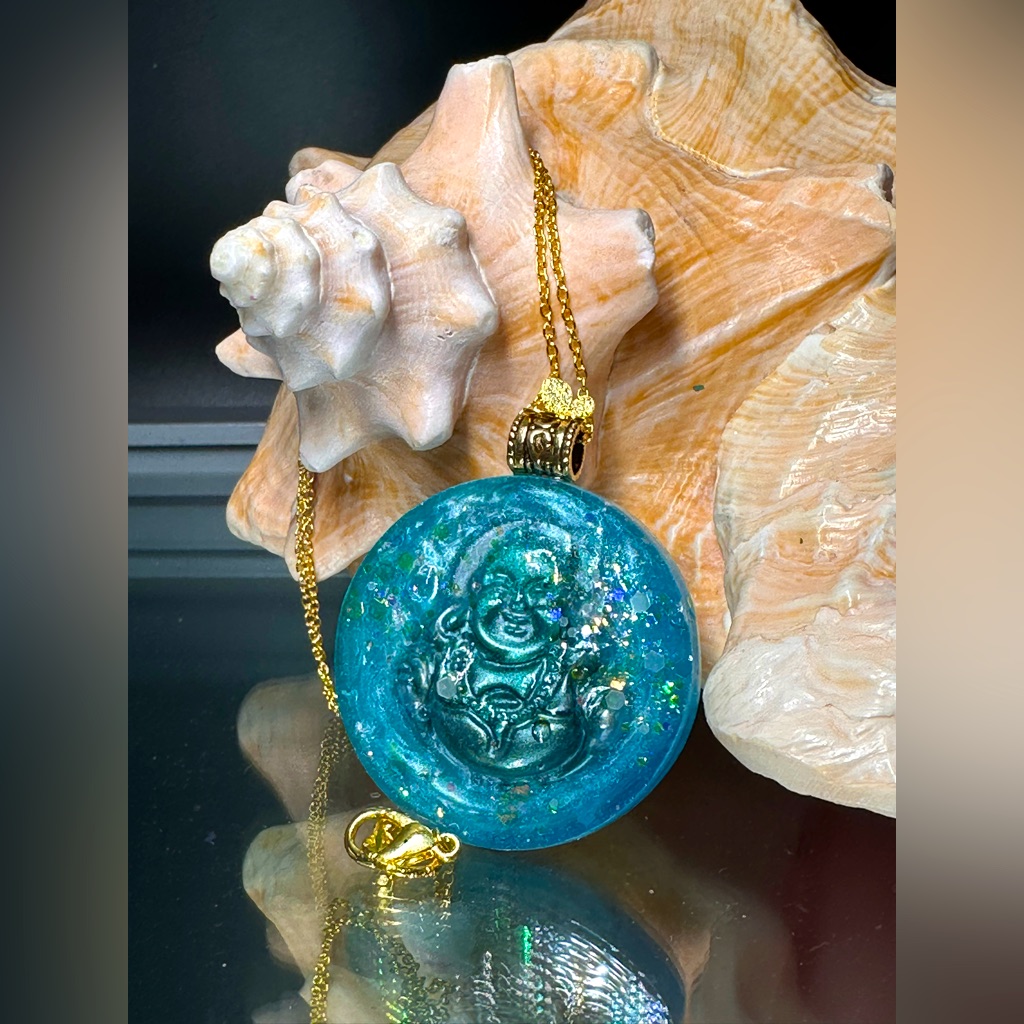 Mesmerizing Blue Buddha Necklace 35$
